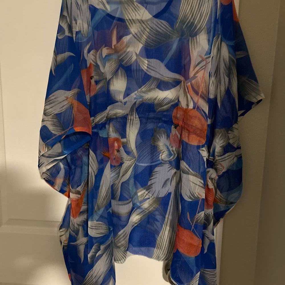 Exist Beach Swimwear Coverup Royal Flamingo One Size - Picture 5 of 6